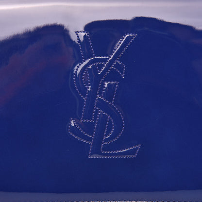 Saint Laurent Patent Calfskin Belle de Jour Chain Clutch Blue 6 of 9