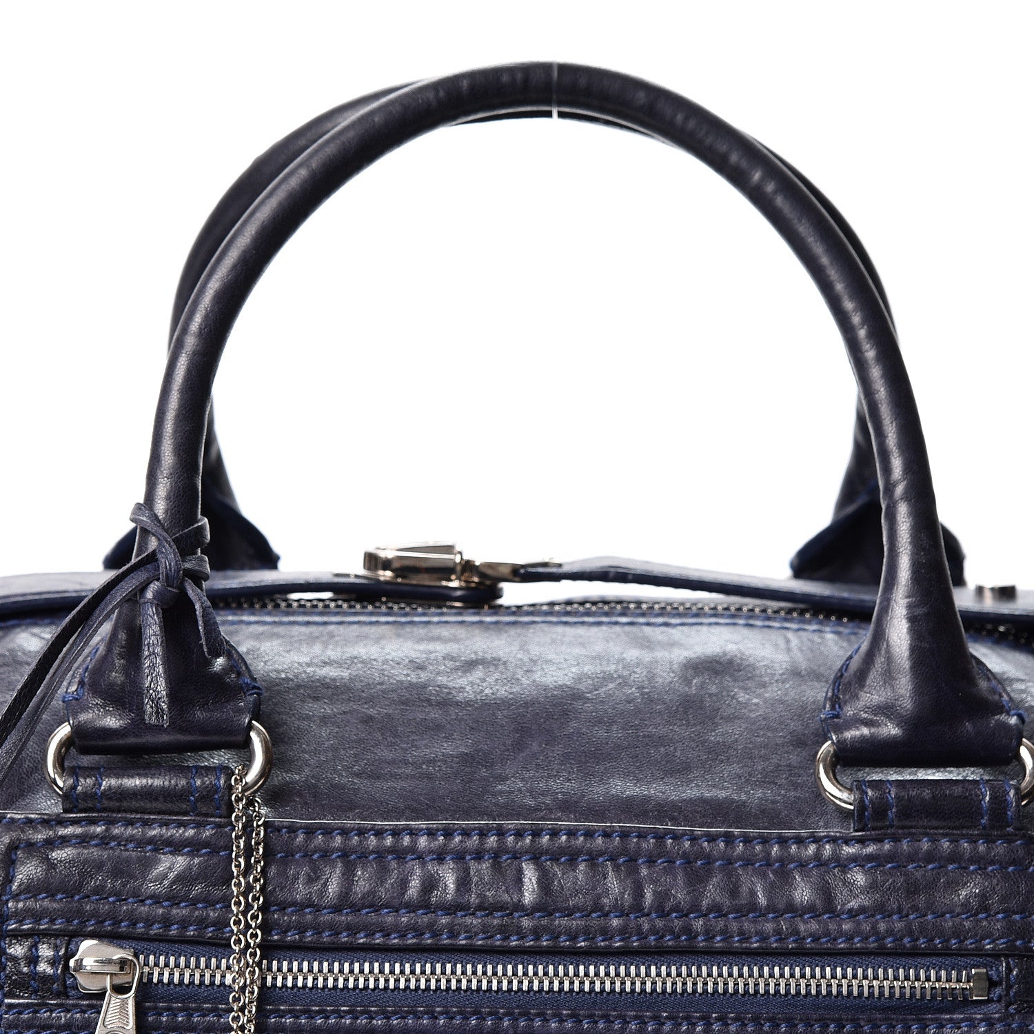 Balenciaga Agneau Whistle Shoulder Bag Marine 7 of 9