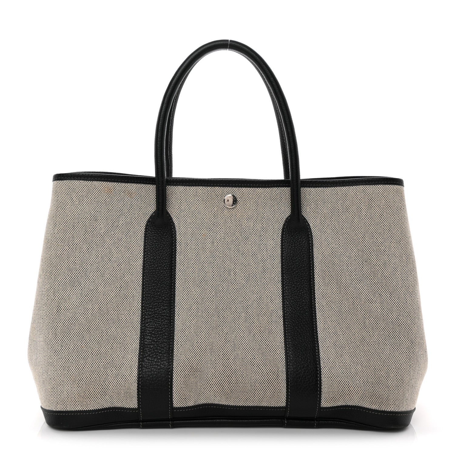 Hermes Toile Buffle Skipper Garden Party 36 MM Tote Black 1 of 12