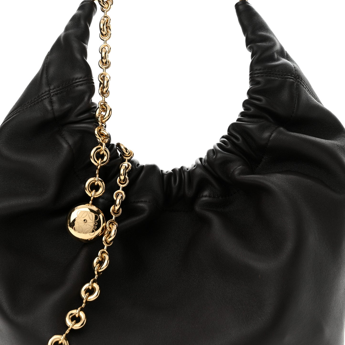 Nappa Small Squeeze Bag Chocolate