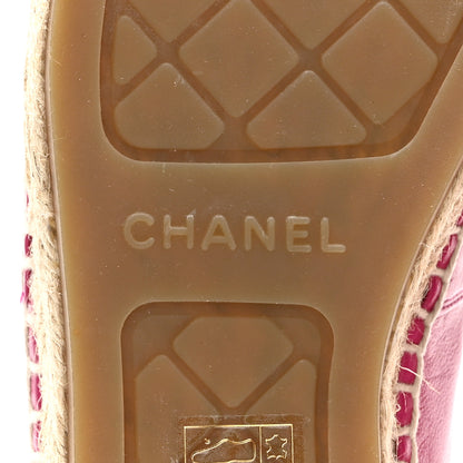Chanel Lambskin CC Espadrilles 39 Fuchsia Black 7 of 11