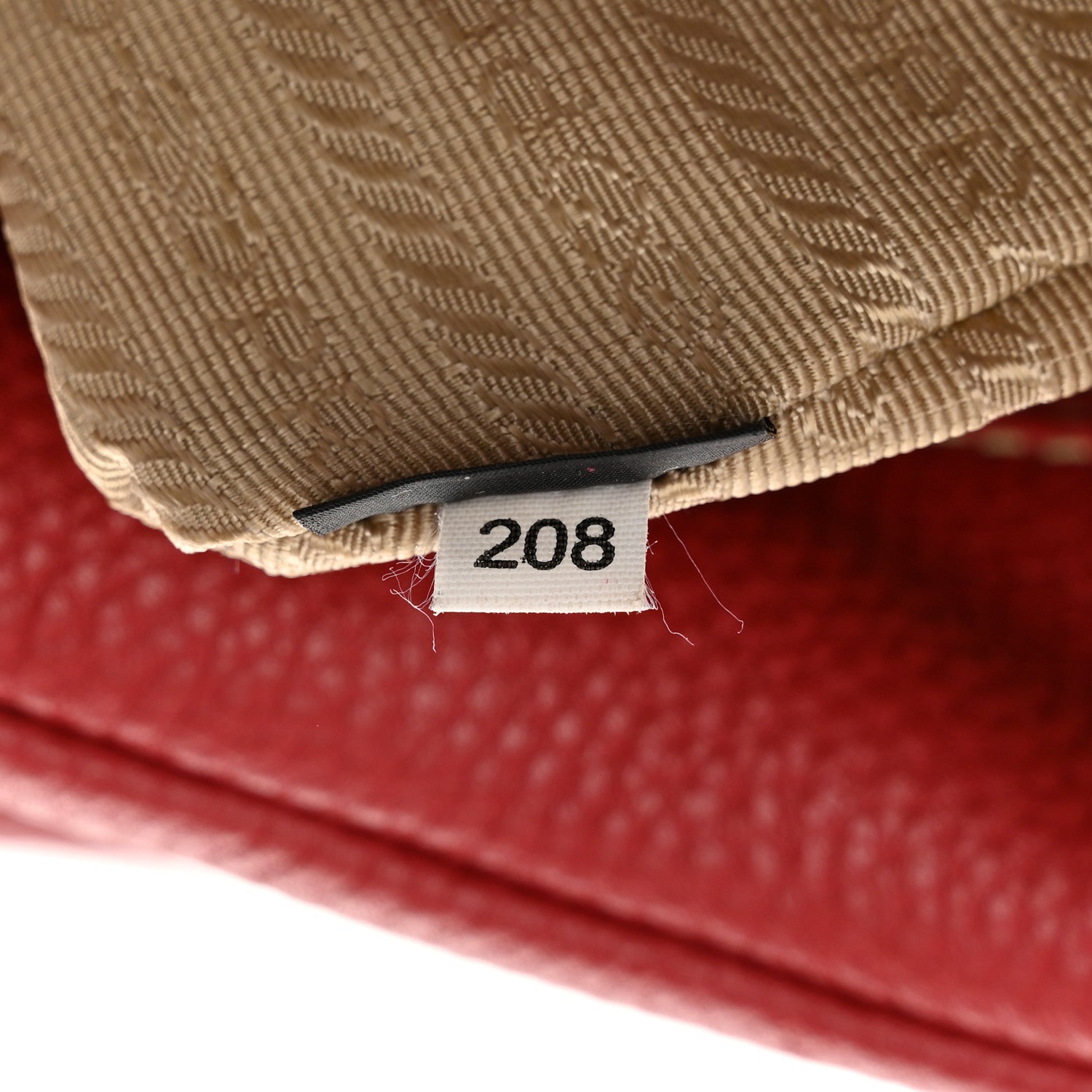 Prada Vitello Daino Satchel Rosso 8 of 14