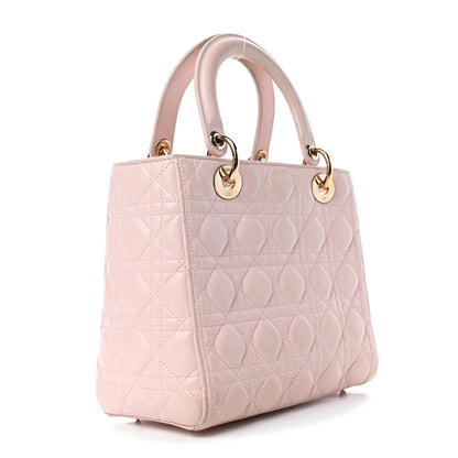 Christian Dior Lambskin Cannage Medium Lady Dior Light Pink 2 of 4
