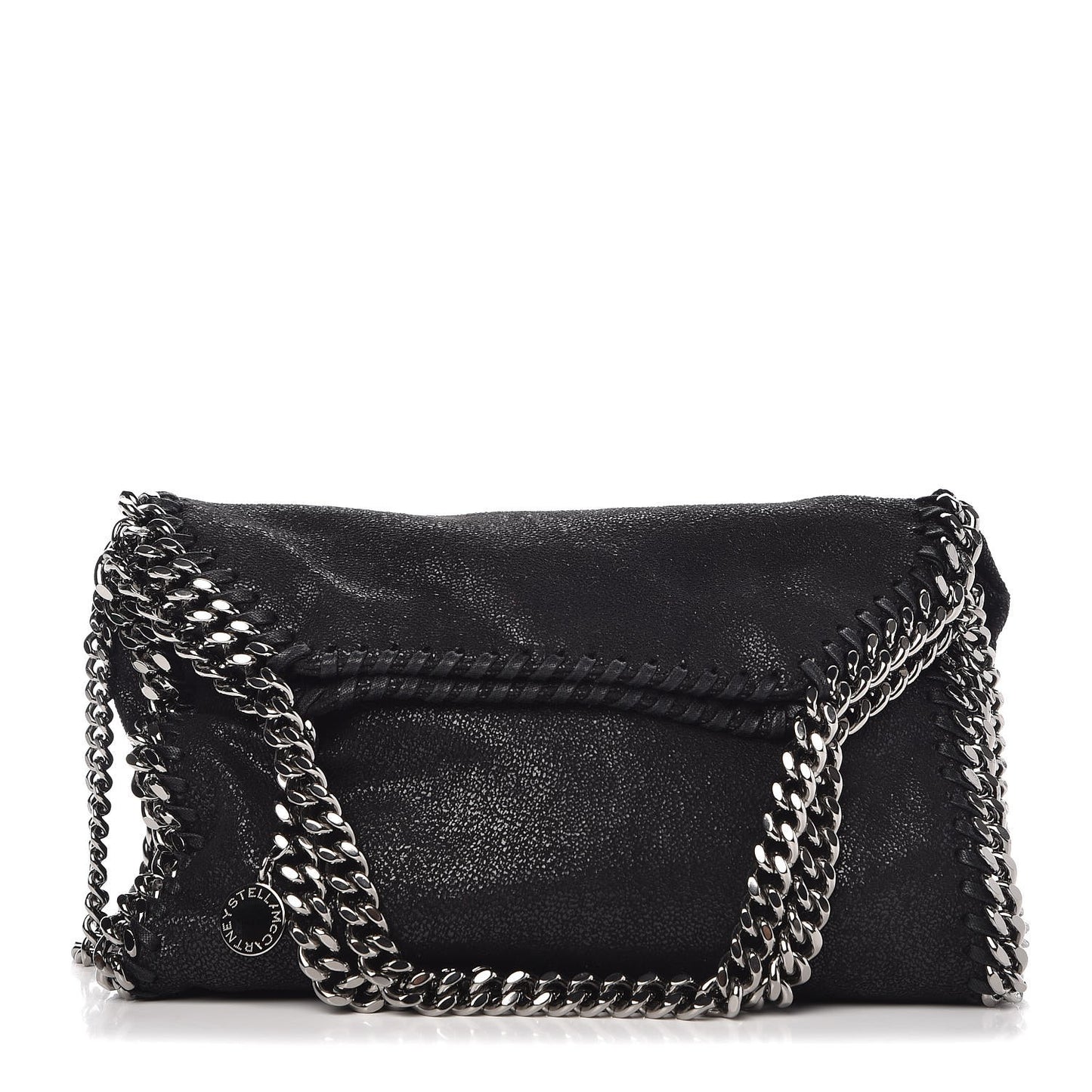 Shaggy Deer Mini Falabella Fold Over Tote Black