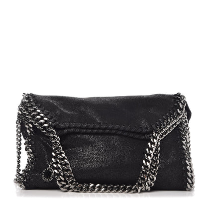 Stella McCartney Shaggy Deer Mini Falabella Fold Over Tote Black 1 of 8