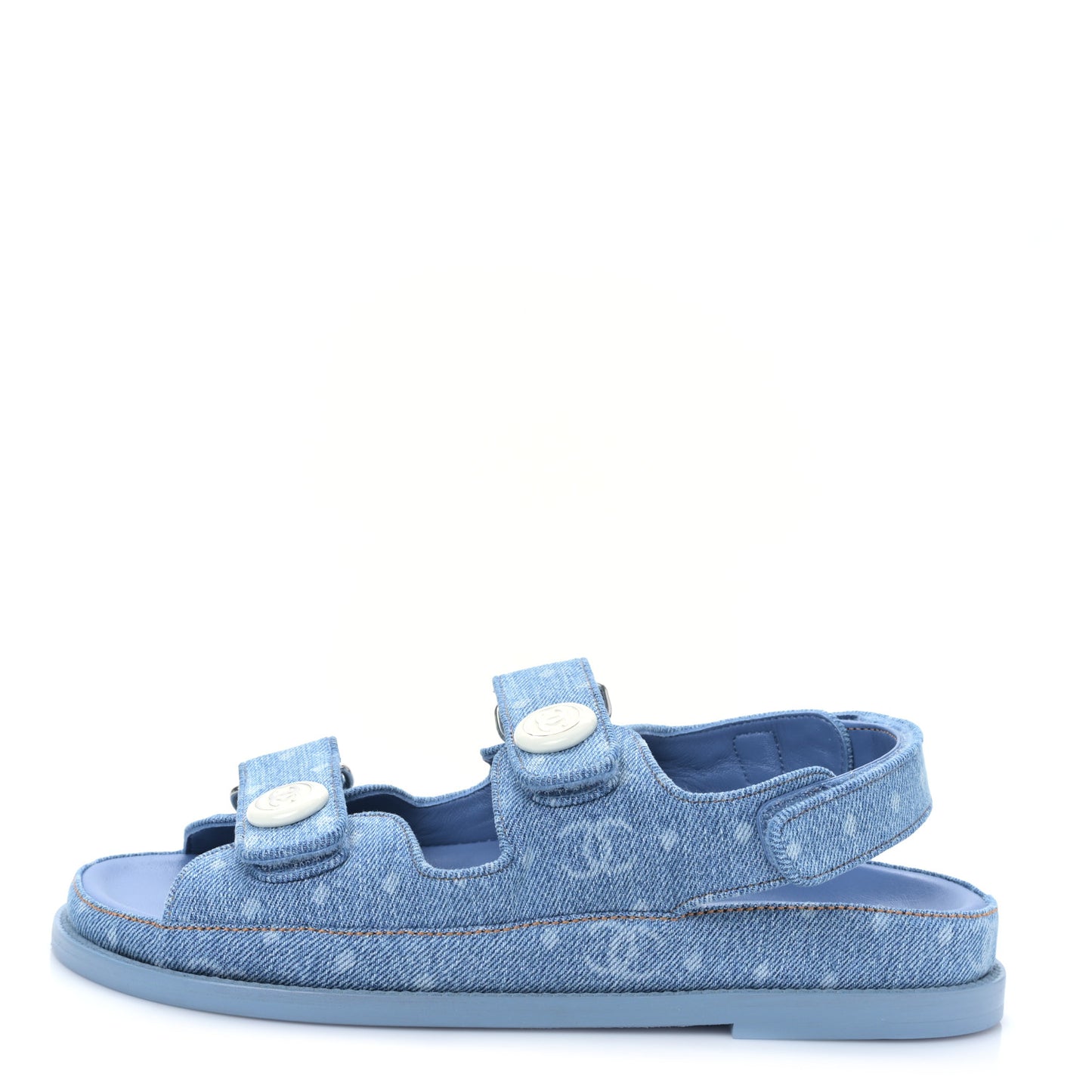 Denim CC Dad Sandals 38 Light Blue