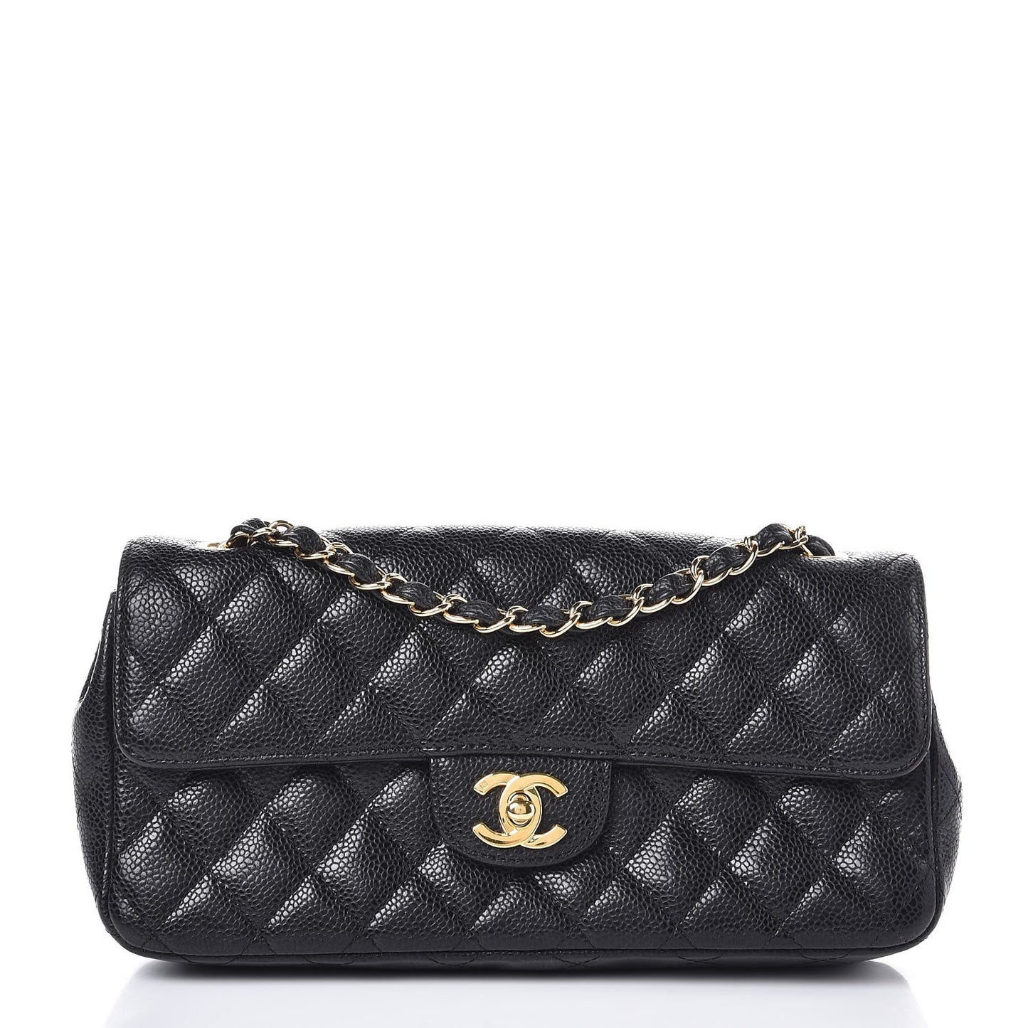 Caviar Quilted East West Flap Black