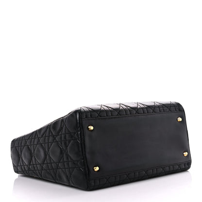 Christian Dior Lambskin Cannage Medium Lady Dior Black 4 of 13