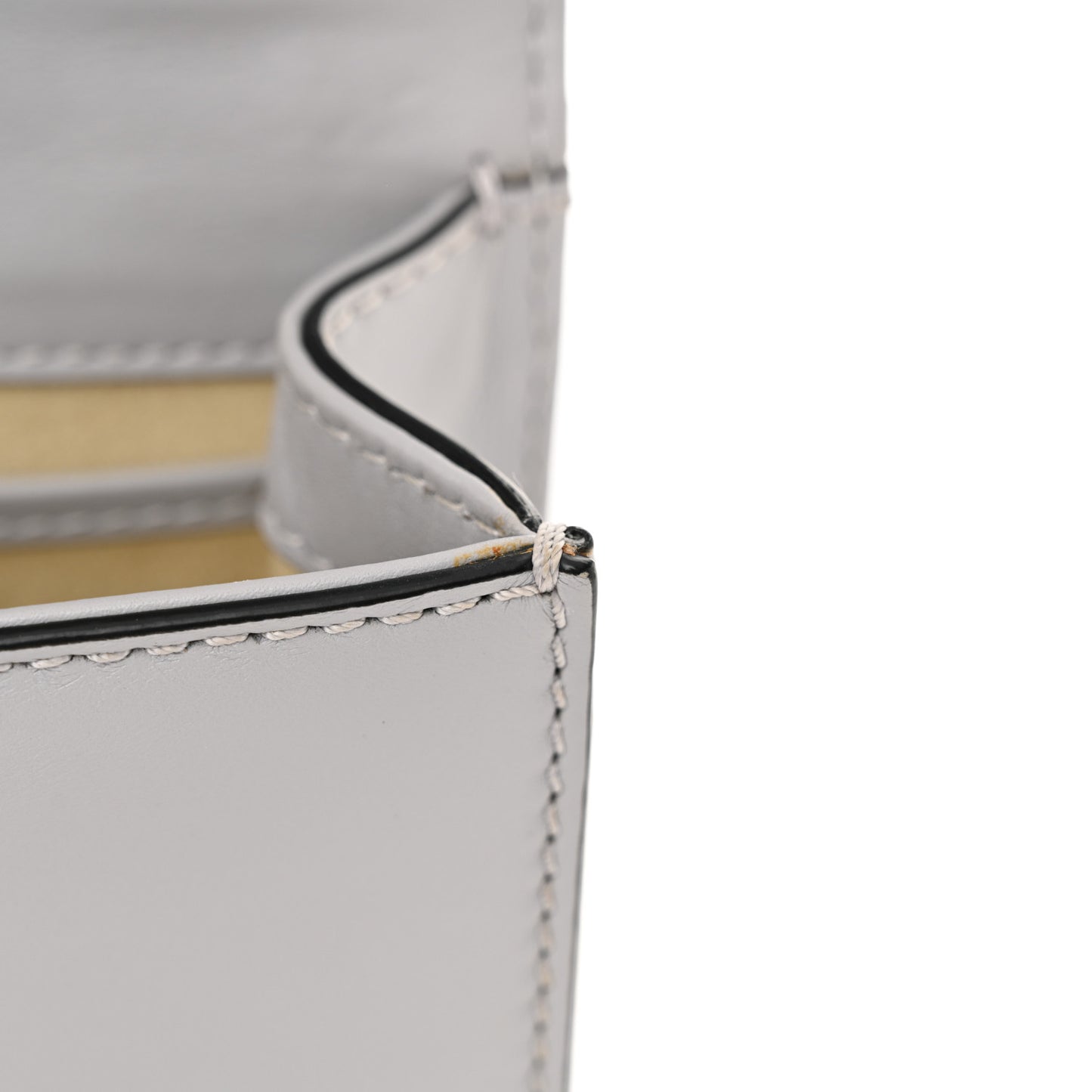 Vitello Mini Glam Lock Rockstud Flap Pastel Grey
