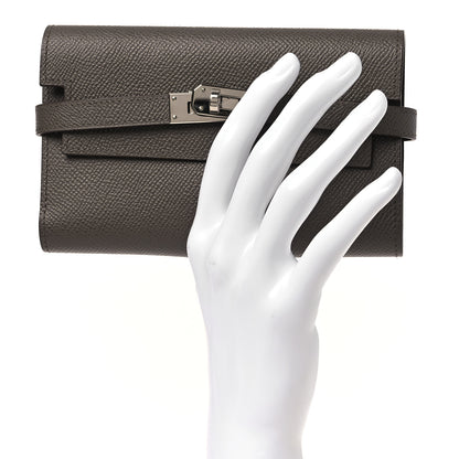 Hermes Epsom Medium Kelly Wallet Gris Asphalte 2 of 9