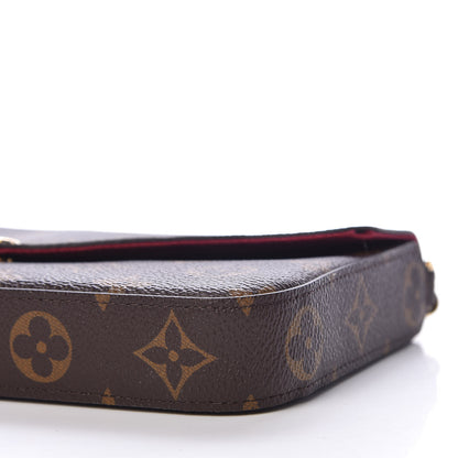 Louis Vuitton Monogram Pochette Felicie Chain Wallet Fuchsia 6 of 14