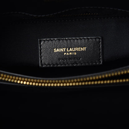 Saint Laurent Calfskin Y Quilted Monogram Medium Loulou Chain Satchel Black 6 of 10