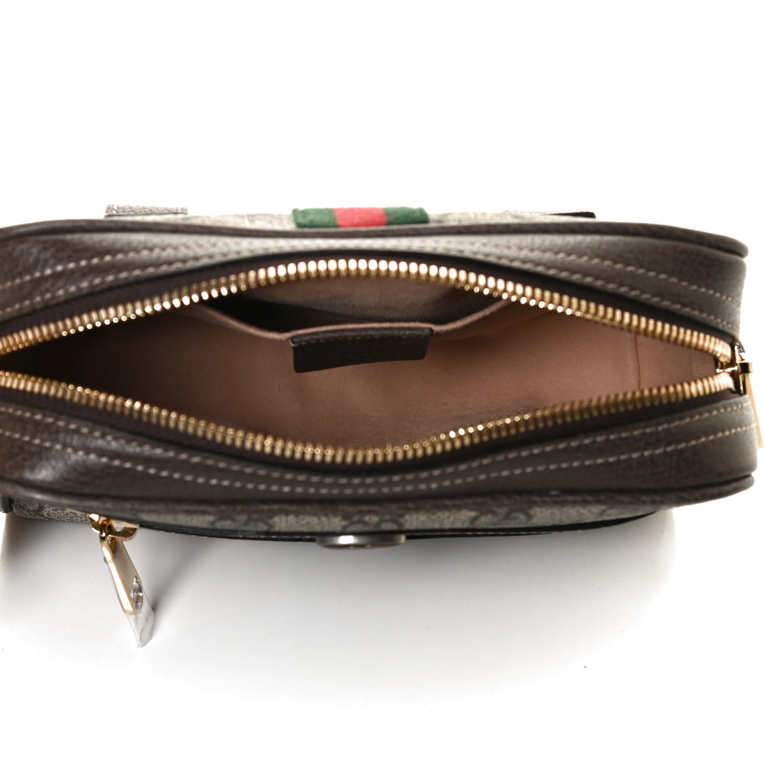 Gucci GG Supreme Monogram Web Small Ophidia Belt Bag 75 30 Dark Brown 5 of 14