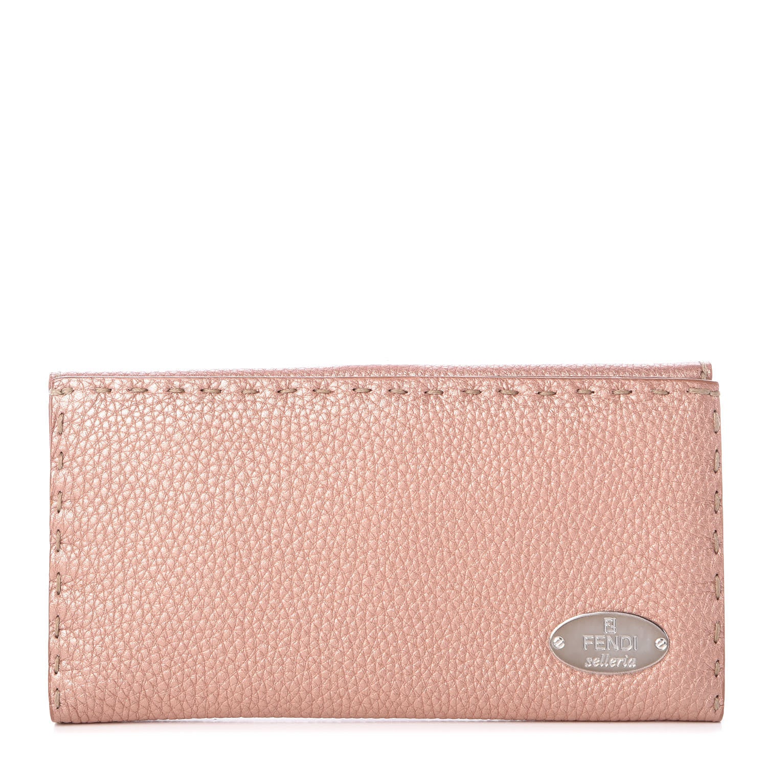 Fendi Cuoio Romano Selleria Long Wallet Bois De Rose 1 of 6