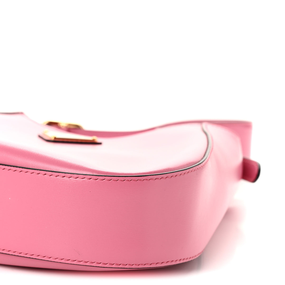 Brushed Calfskin Cleo Adjustable Strap Shoulder Bag Pink