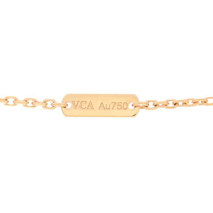 Van Cleef & Arpels 18K Yellow Gold Diamond Mini Frivole 3 Flowers Pendant Necklace 4 of 7