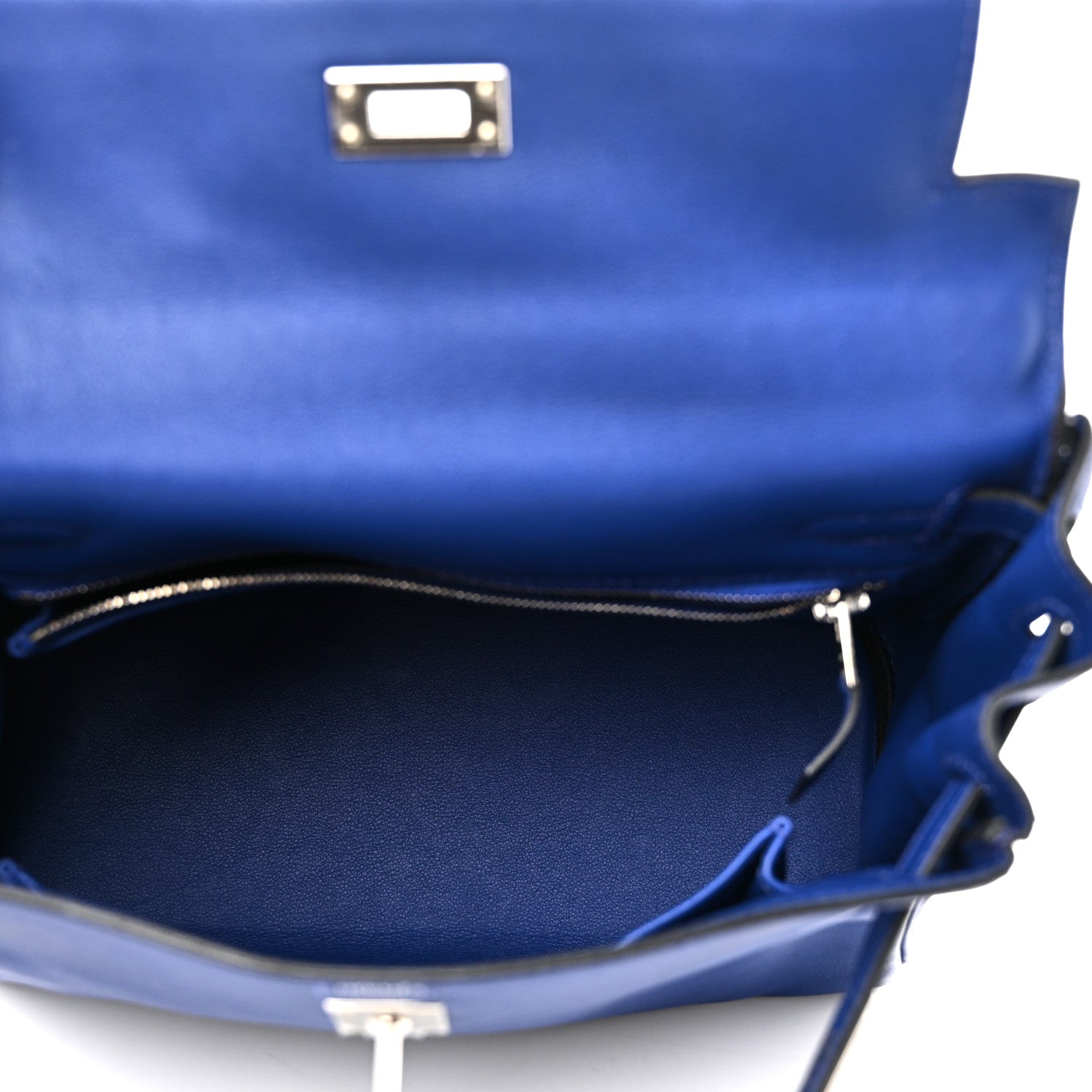 Hermes Swift Kelly Retourne 25 Bleu Electrique 5 of 10