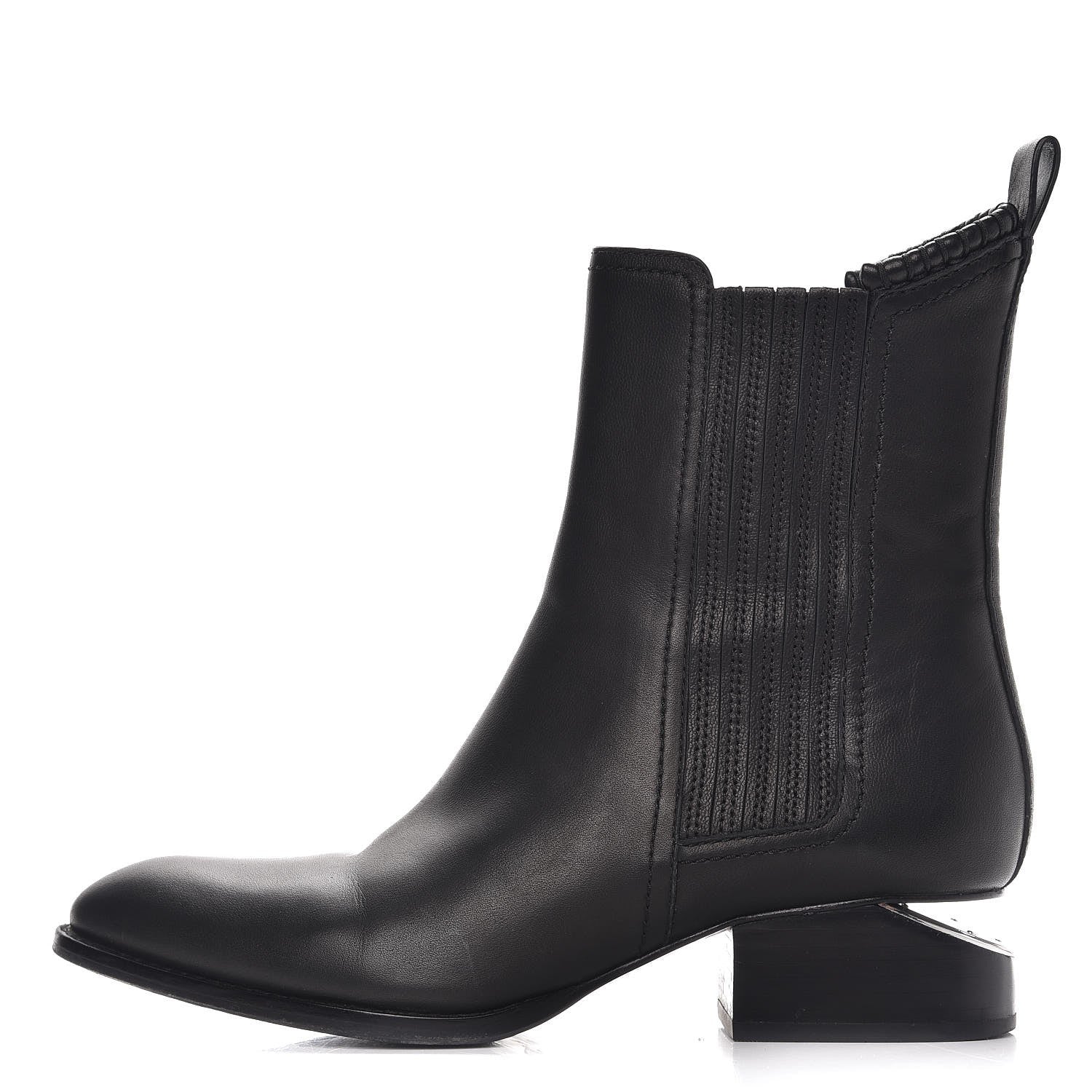 Alexander Wang Calfskin Anouk Mid Calf Boots 37 Black 1 of 13