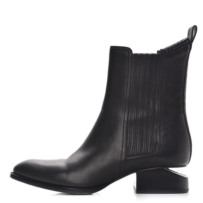 Alexander Wang Calfskin Anouk Mid Calf Boots 37 Black 1 of 13
