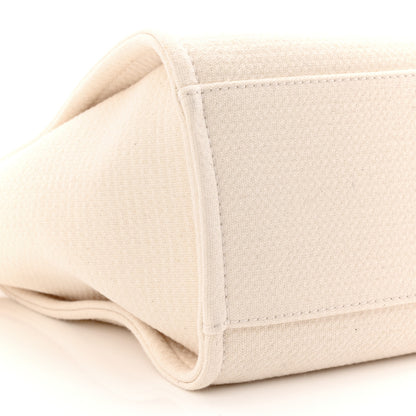 Chanel Mixed Fibers Small Deauville Tote White 10 of 11