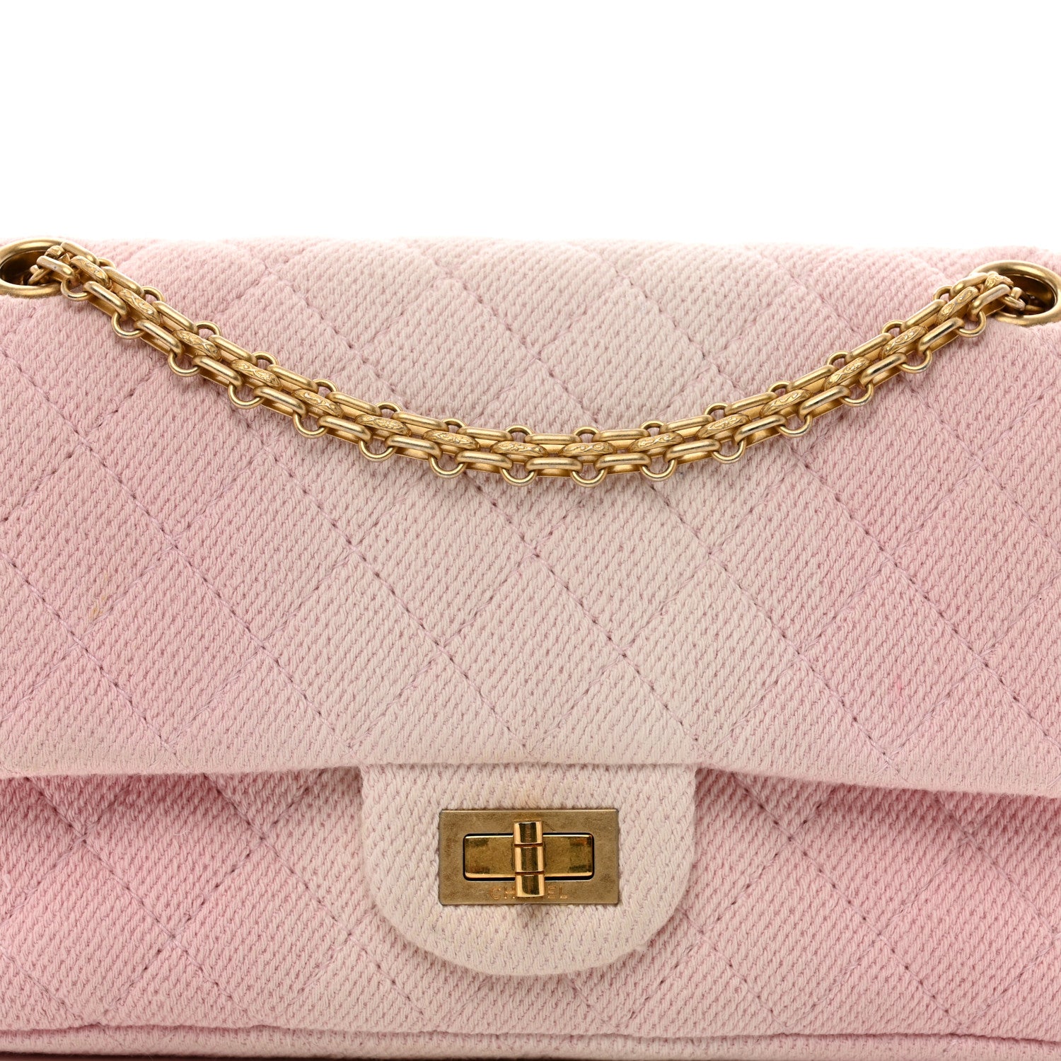 Chanel Ombre Denim Quilted 2.55 Reissue 225 Flap Pink 5 of 12
