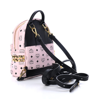 MCM Visetos Side Stud X-Mini Stark Backpack Soft Pink 2 of 5