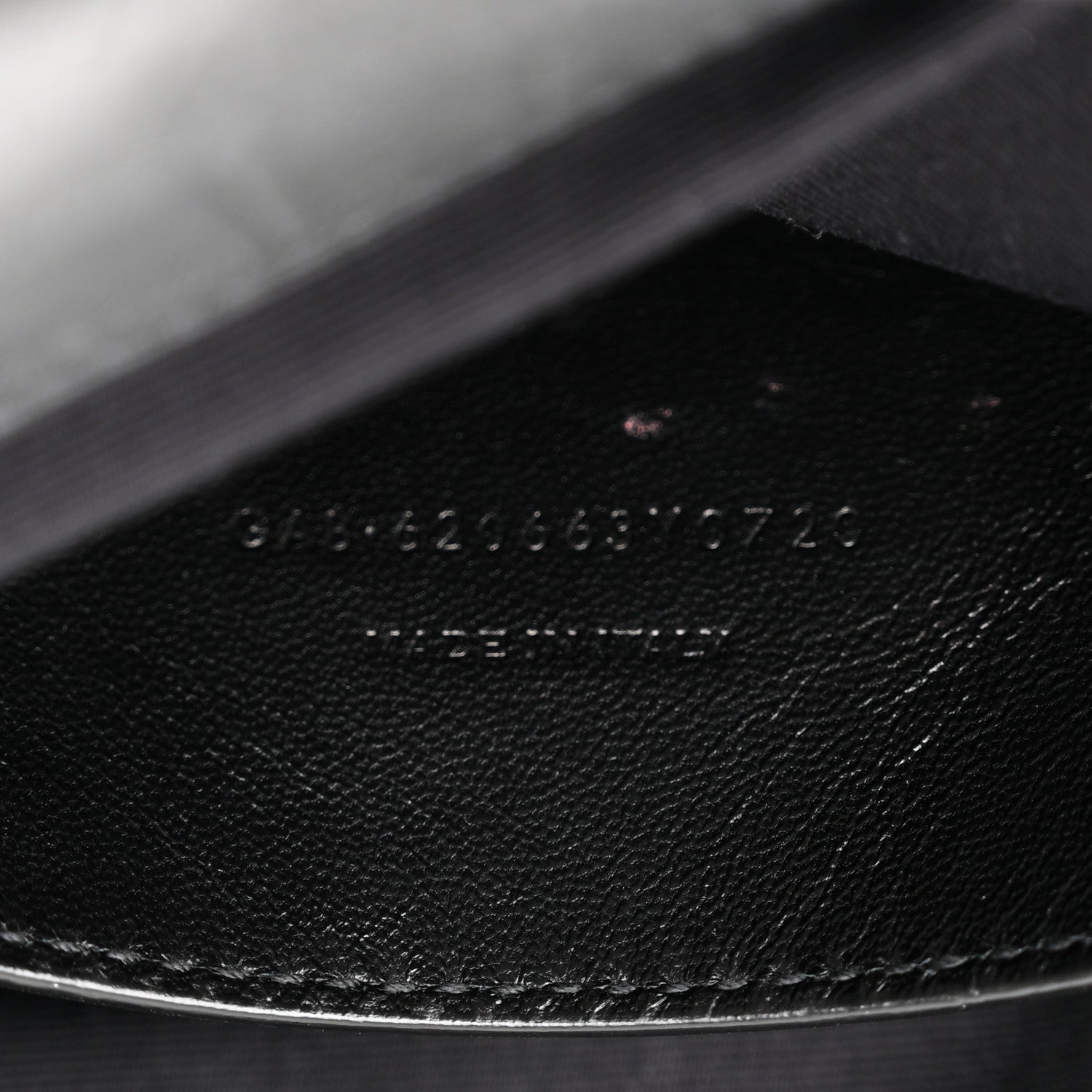 Saint Laurent Calfskin Crocodile Embossed Medium West Hollywood Monogram Fold-Over Black 8 of 11