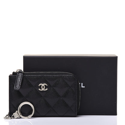 Chanel Caviar Quilted Zipped Key Holder Case Black 12 of 12