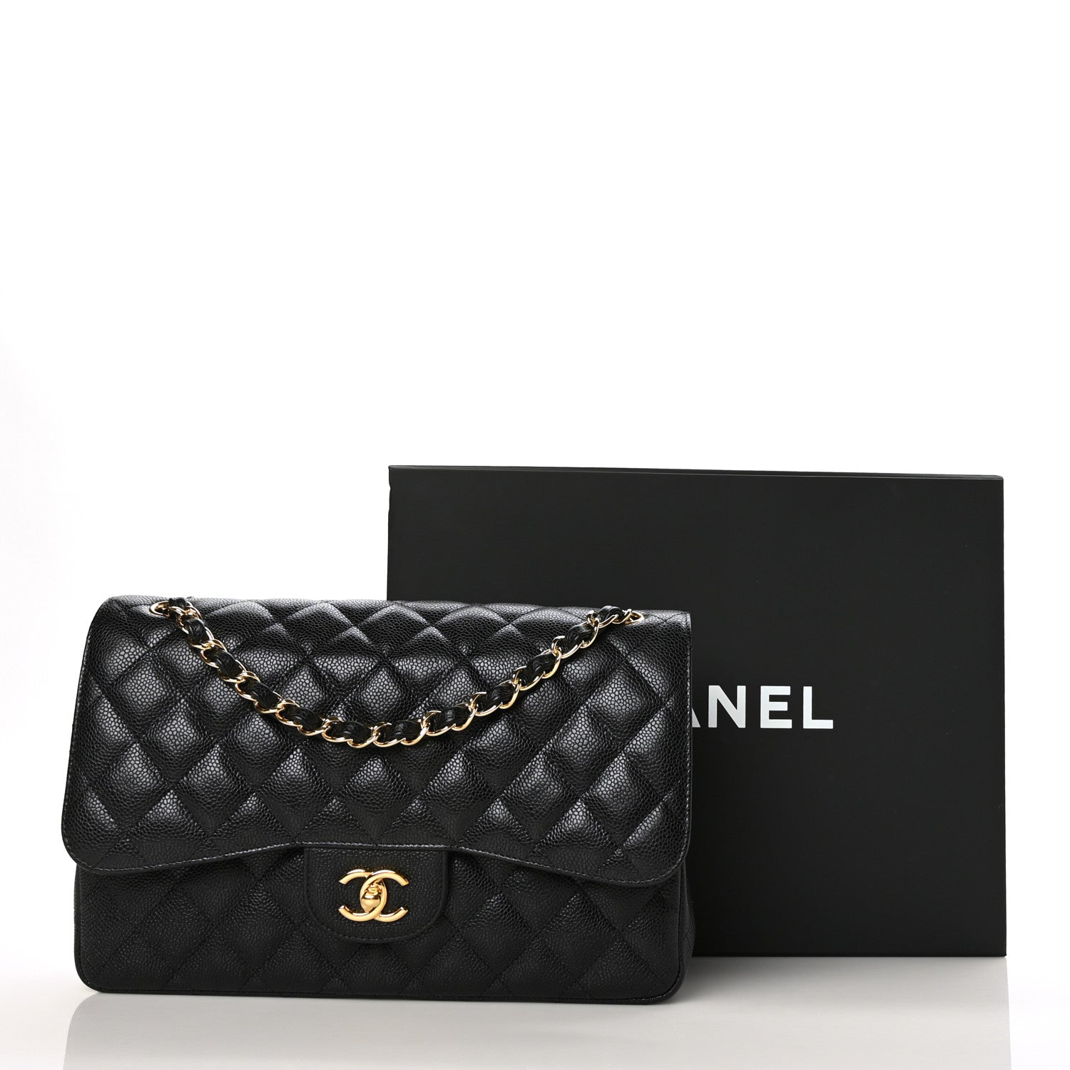 Chanel Caviar Quilted Jumbo Double Flap Black 11 of 11