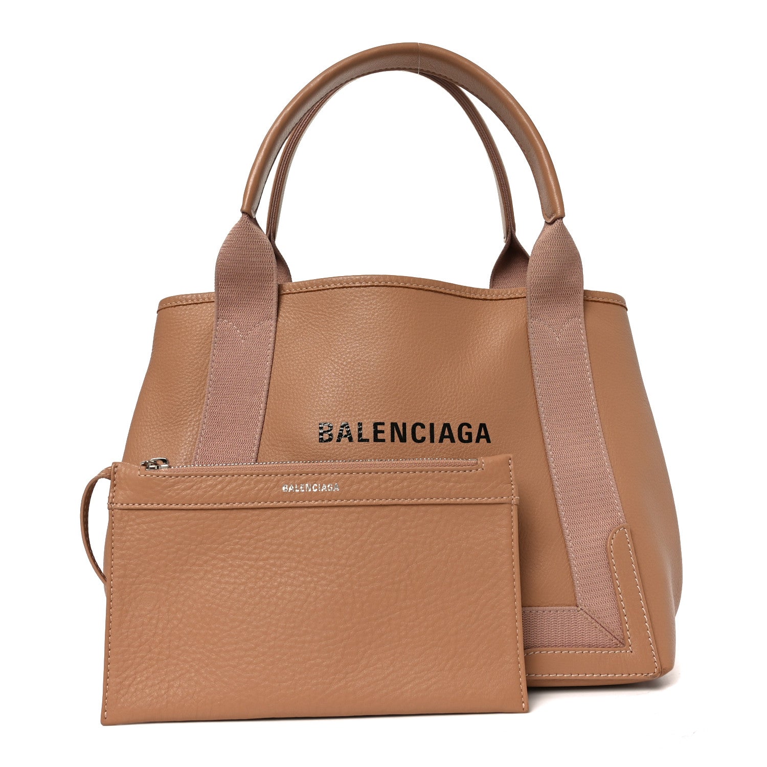 Balenciaga Nappa S Navy Cabas Beige Latte 1859847 – FASHIONPHILE