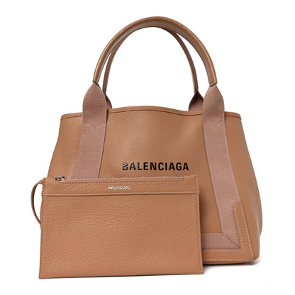 Balenciaga Nappa S Navy Cabas Beige Latte 3 of 10