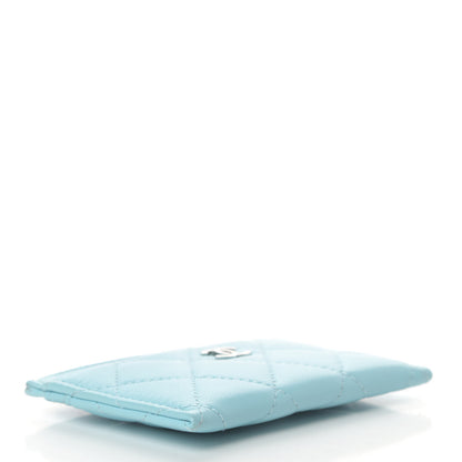 Chanel Lambskin Quilted Card Holder Blue 4 of 8