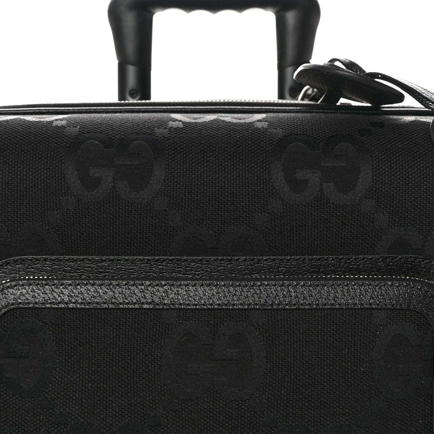 Monogram Jumbo GG Textured Dollar Calfskin Small Carry On Trolley Black