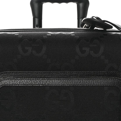Gucci Monogram Jumbo GG Textured Dollar Calfskin Small Carry On Trolley Black 7 of 12