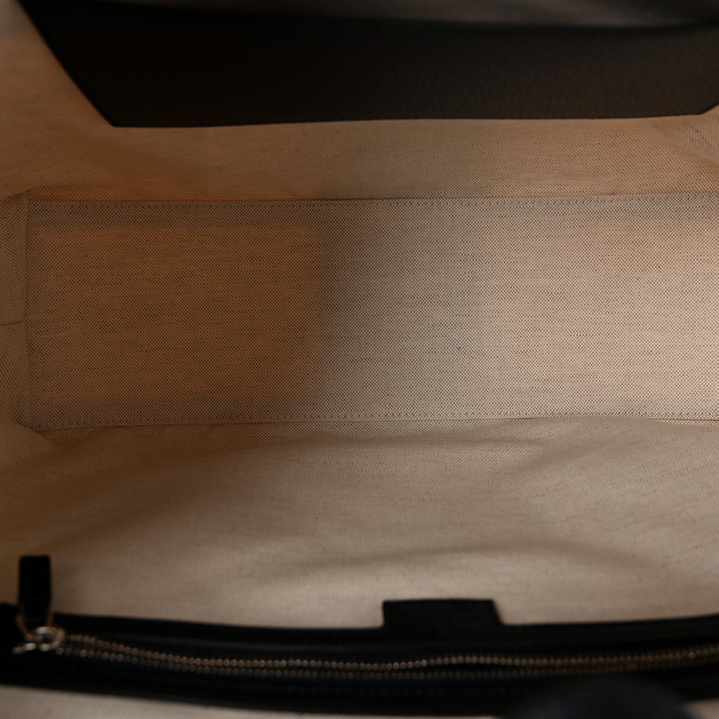 GG Supreme Monogram Textured Calfskin Web Medium Ophidia Shopping Tote Beige Blue