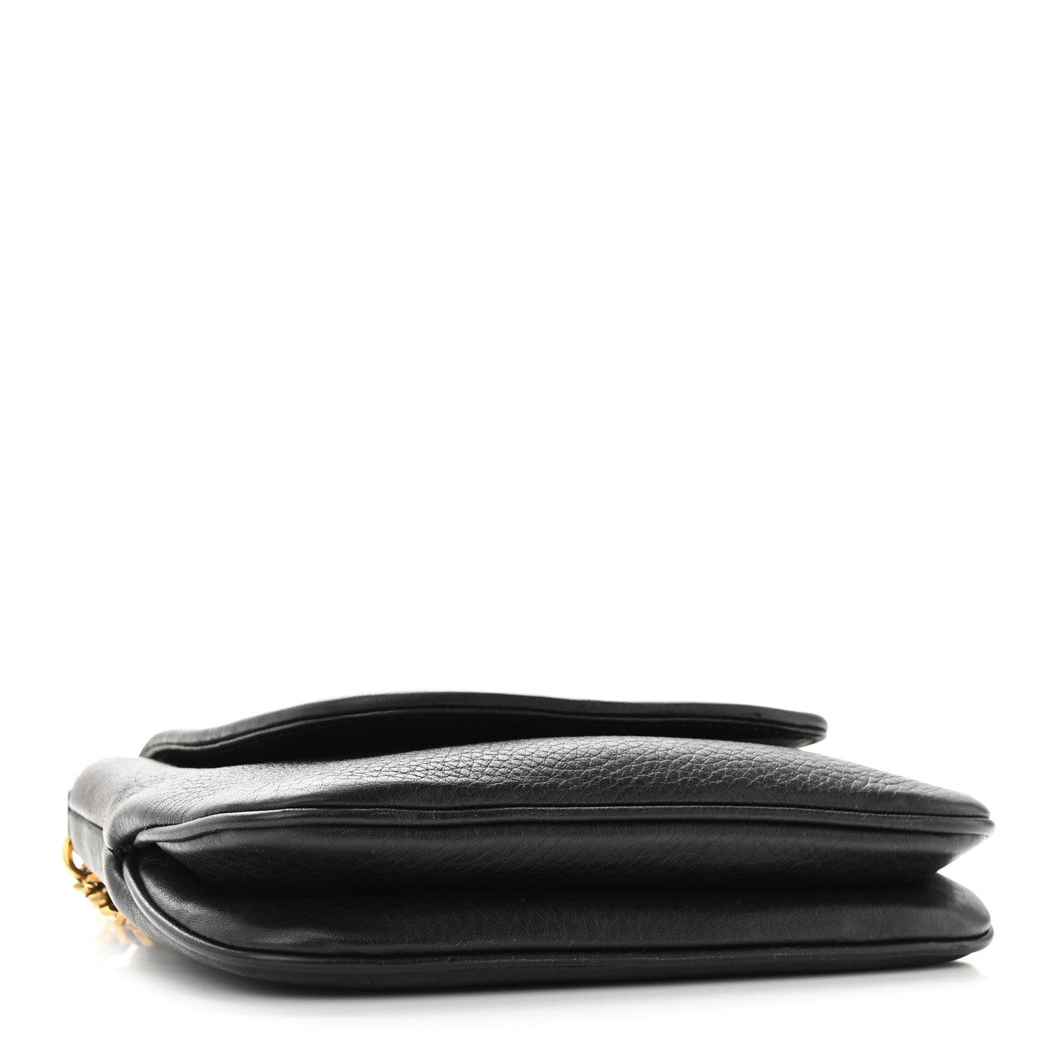 Gucci Pebbled Calfskin Small 1973 Chain Shoulder Bag Black 4 of 10
