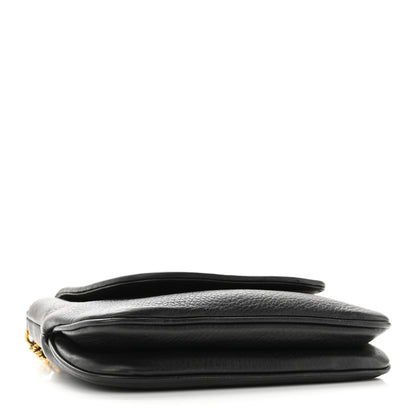 Gucci Pebbled Calfskin Small 1973 Chain Shoulder Bag Black 4 of 10
