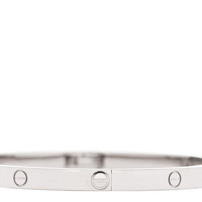 Cartier 18K White Gold Small LOVE Bracelet 16 4 of 8