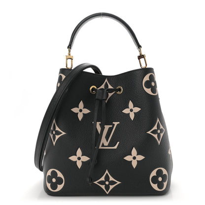Louis Vuitton Empreinte Monogram Giant Neonoe MM Black Beige 1 of 9