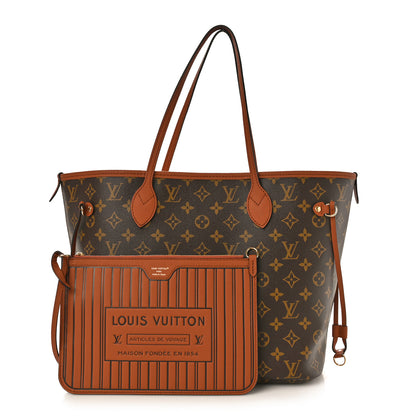 Louis Vuitton Monogram Calfskin Neo Neverfull Inside Out MM Tan 3 of 11