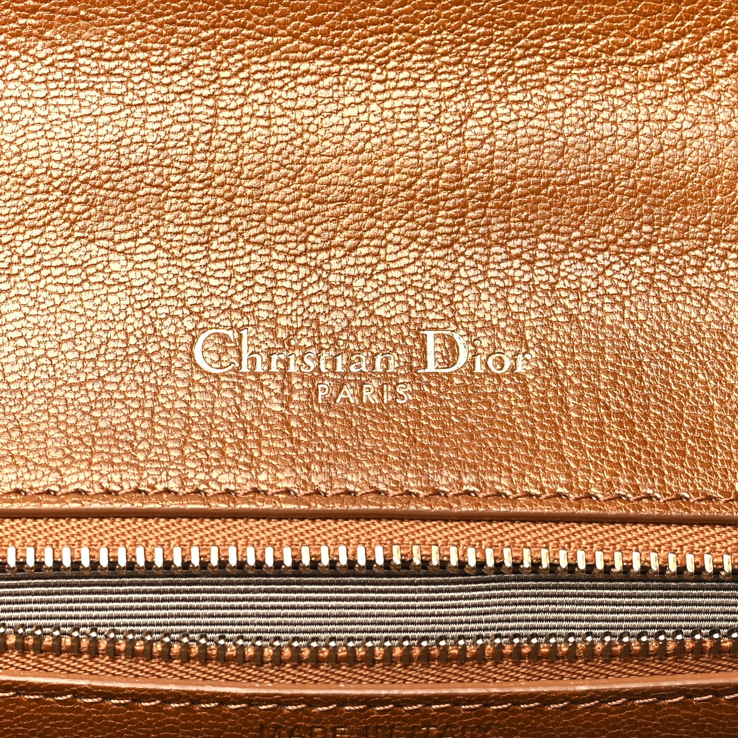 Christian Dior Grained Calfskin Medium Diorama Flap Bag Brown 6 of 10