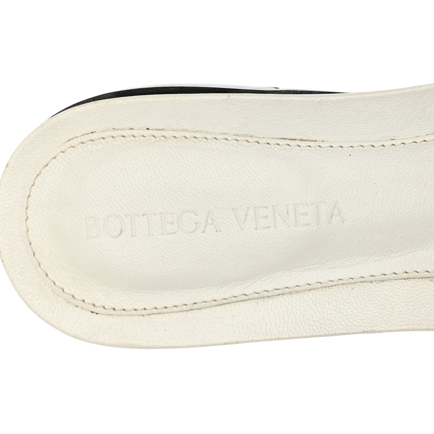 Nappa Matelasse Padded Flat Sandals 37 Optic White