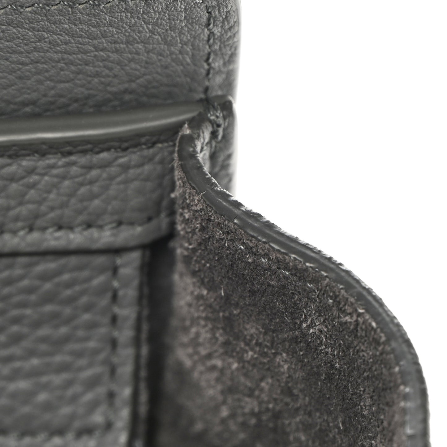 Baby Drummed Calfskin Nano Luggage Kohl