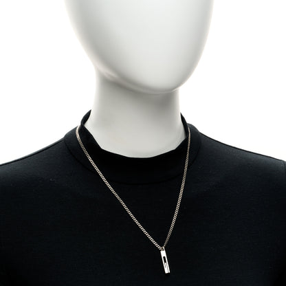 Gucci Darkened Sterling Silver G Bar Pendant Necklace 2 of 5