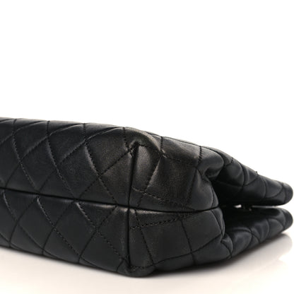 Chanel Lambskin Quilted Accordion Tote Black 8 of 9