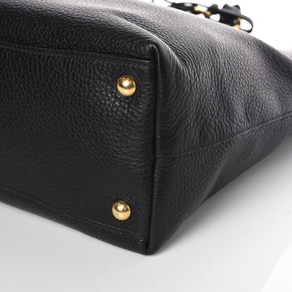 Prada Vitello Daino Tote Black 6 of 9