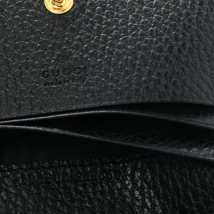 Gucci Dollar Calfskin Bosco Card Case Wallet Black 7 of 10