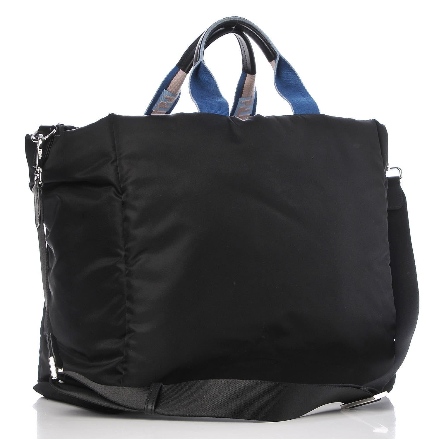 Fendi Nylon Reversible Everyday Tote Burgundy Black 6 of 12