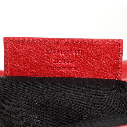 Balenciaga Agneau Classic Hardware Envelope Clutch Rouge Coquelicot 8 of 8