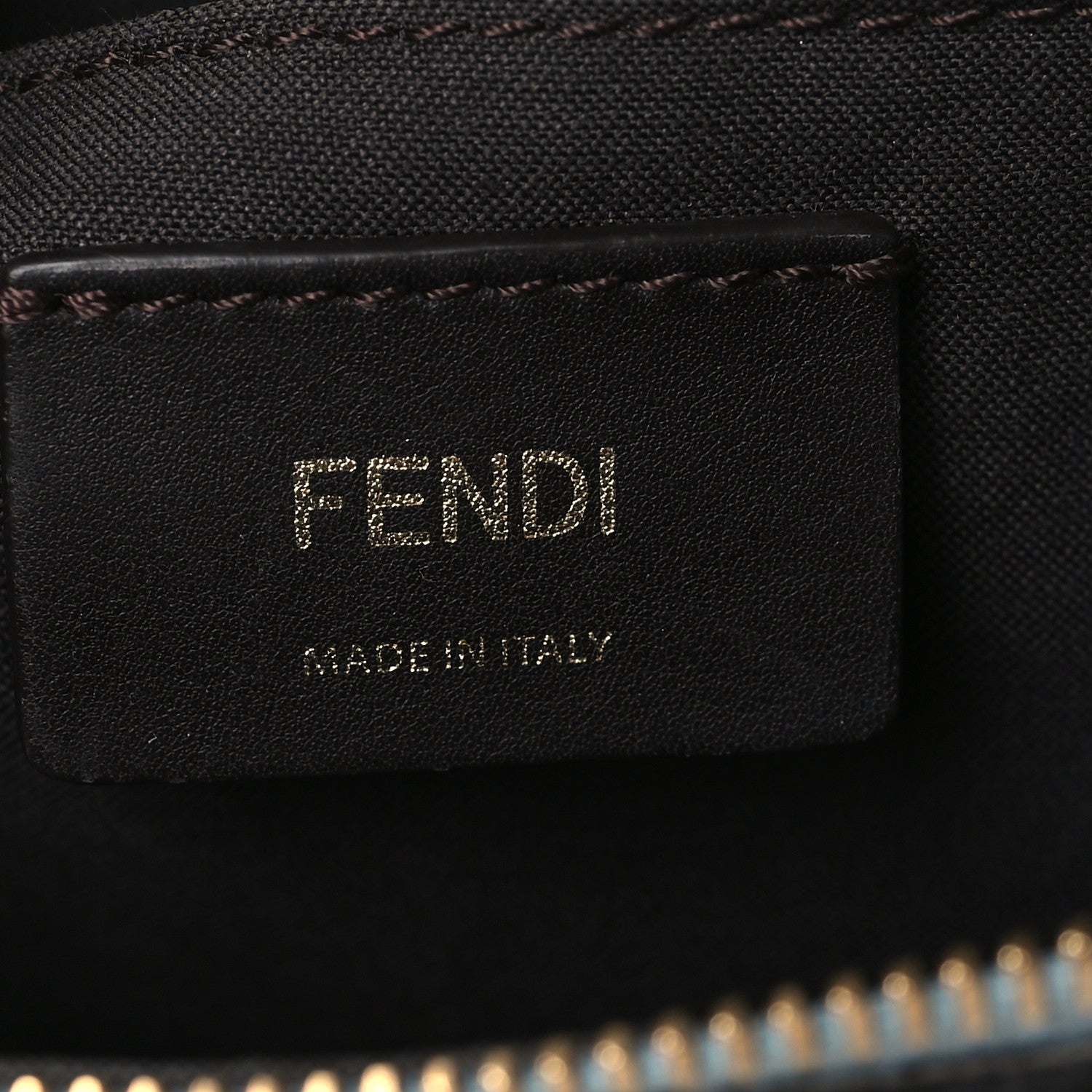 Fendi Vitello King Logo Embossed Mini By The Way Boston Bag Azzurro Baby 5 of 8